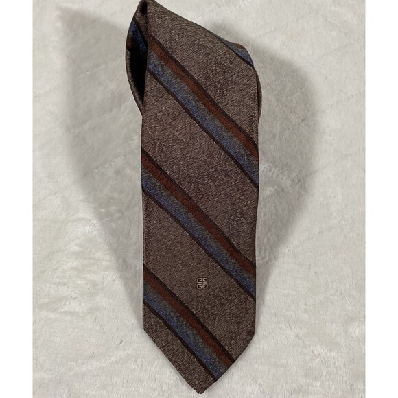 Givenchy Other - Givenchy Monsieur Men's Tie Silk Blend Logo Brown Academia Professor Hipster
